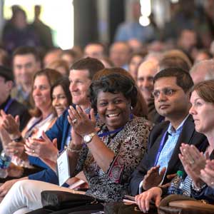 Audience of Kellogg alumni at reunion weekend